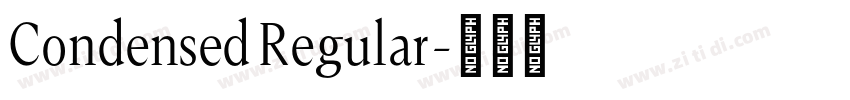 Condensed Regular字体转换